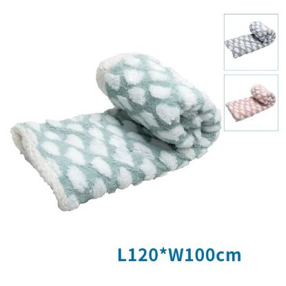 Εικόνα της Cloud jacquard blanket L120*W100cm Pink/Green/Grey
