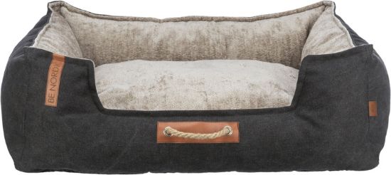 Εικόνα της BE NORDIC Föhr bed, square, 60 × 50 cm, black/sand