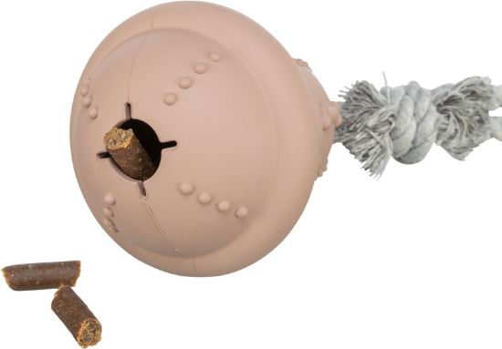 Εικόνα της Xmas bell on a rope, natural rubber/rope, ø 12/36 cm, beige