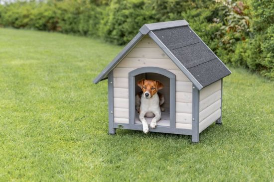 Εικόνα της Dog Kennel Saddle Roof, S–M: 71 × 77 × 76 cm, grey