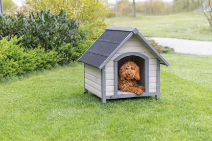 Εικόνα της Dog Kennel Saddle Roof, M: 77 × 82 × 88 cm, grey