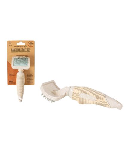 Εικόνα της Soft slicker brush with arched shape and PVC tips Small 100% recycled plastic