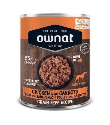 Εικόνα της OWNAT WETLINE Chicken with Carrots (DOG) 395g