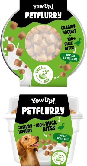 Εικόνα της YOW UP PET FLURRY YOGURT CREAMY + DUCK BITES 130g (6pcs)