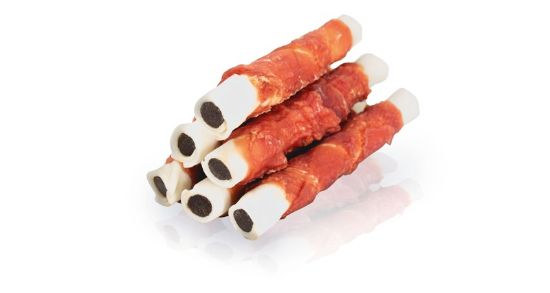 Εικόνα της KIDDOG BUFFET ROLLER duck breast on buffalo roll 17cm/60g, stuffed with beef [50pcs]