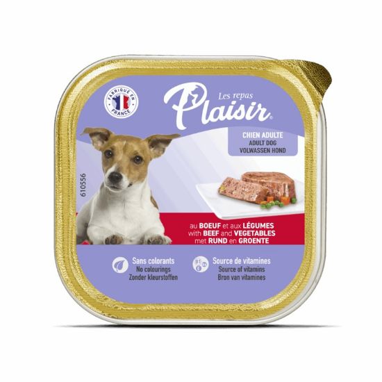 Εικόνα της (18)Plaisir dog ALUTRAY  terrine with beef & vegetables 300g