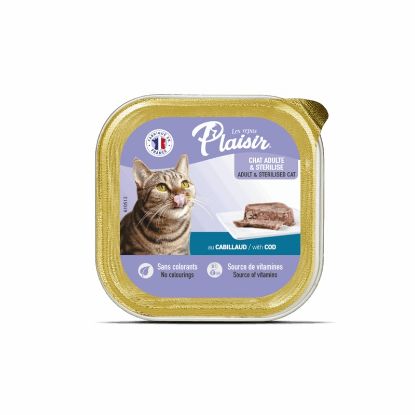 Εικόνα της (32)Plaisir cat ALUTRAY  ffor Adult &Sterilizedcats, terrine with Cod 100g