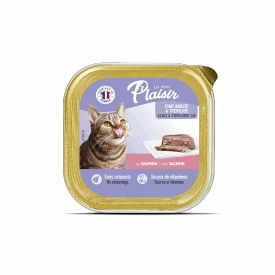 Εικόνα της (32)Plaisir cat ALUTRAY for Adult &Sterilized cats, terrine with salmon 100g