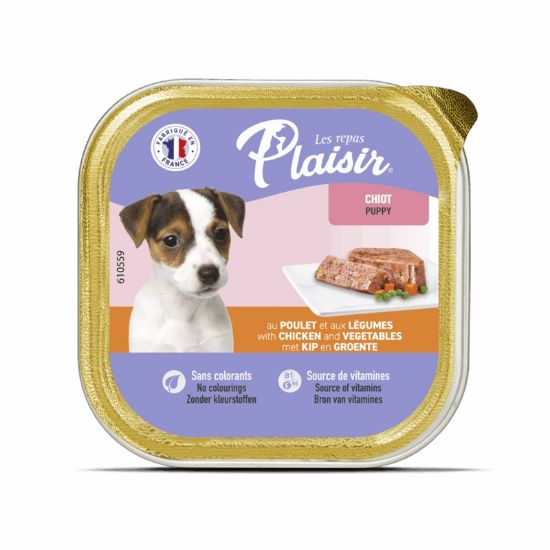 Εικόνα της (18)Plaisir dog PUPPY ALUTRAY for PUPPY, terrine with Chicken 300g