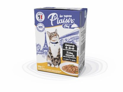 Εικόνα της (16)Plaisir Chef Cat  190g Turkey Casserole with carrots & courgettes in gravy