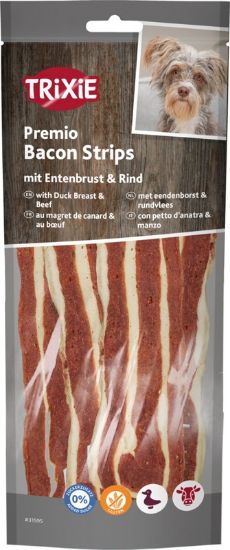 Εικόνα της Premio bacon strips, with duck breast & beef, 19 cm, 80 g