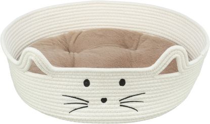 Εικόνα της Cat basket, round, ø 45 cm, white/light brown