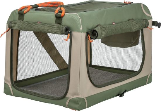 Εικόνα της Comfy soft kennel, S: 47.5 × 44.5 × 70 cm, olive green/beige
