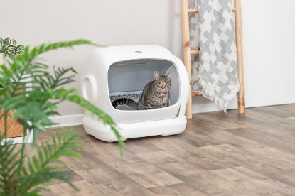 Εικόνα της Self-Cleaning cat litter tray XL, plastic, 63 × 57 × 51 cm, white