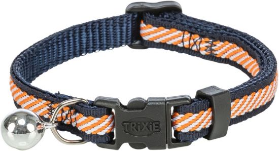 Εικόνα της Cat collar, striped, 20–30 cm/10 mm, blue/orange