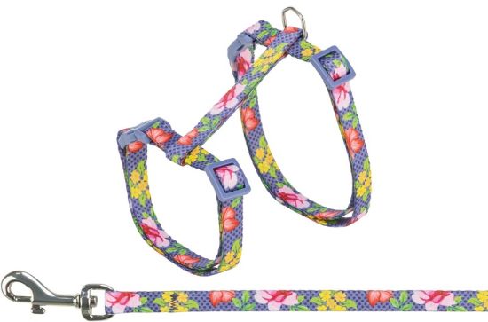 Εικόνα της Cat harness with lead, flowers, 27–45 cm/10 mm, 1.20 m, various