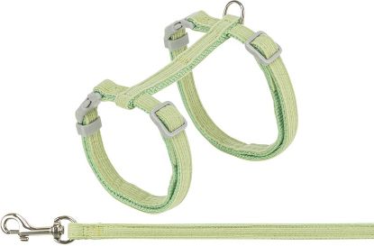 Εικόνα της Cat harness with lead, velvet, 28–45 cm/10 mm, 1.20 m, green