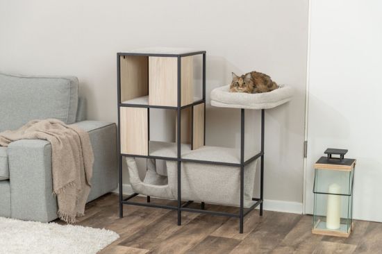 Εικόνα της CityStyle scratching post, with metal frame, 100 cm, cream