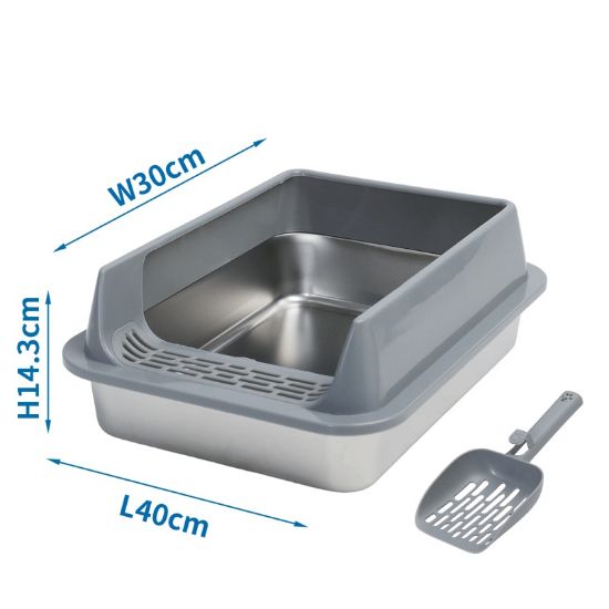 Εικόνα της Cat litter box-L40*W30*H14.3cm Stainless steel,PP