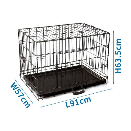 Εικόνα της Iron pet cage-L91*W57*H63.5cm Steel wire Black