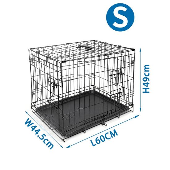 Εικόνα της Dog wire cage L60*W44.5*H49cm Steel Black
